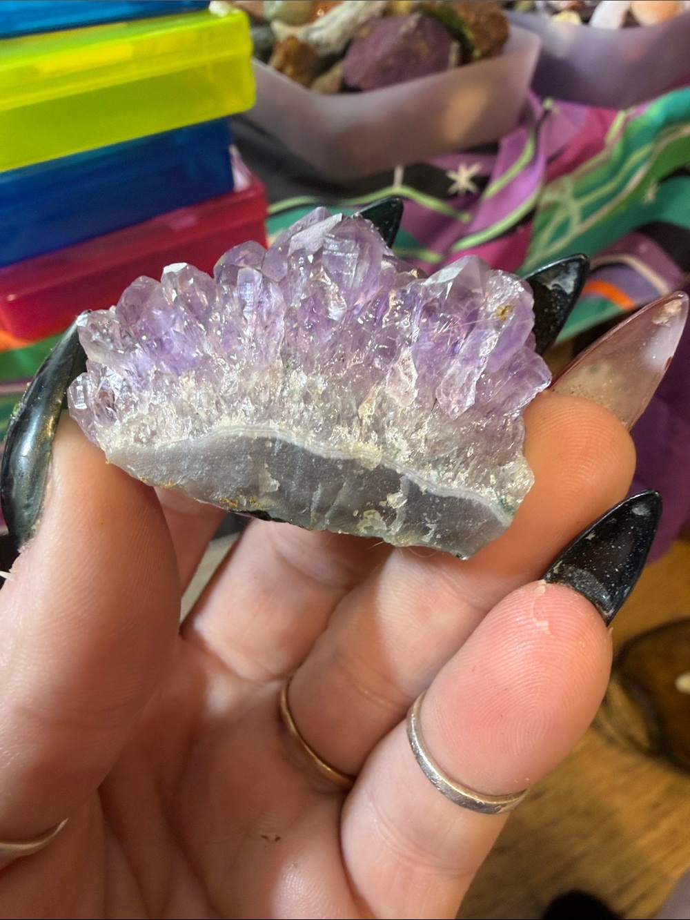Amethyst Crystal Cluster — Purple Decorative Geode